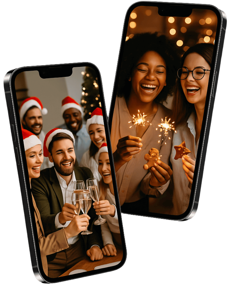 Weihanchtsfeier Fotos teilen mit Evenddies